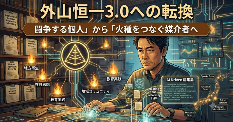 外山恒一3.0への転換──「闘争する個人」から「火種をつなぐ媒介者」へ