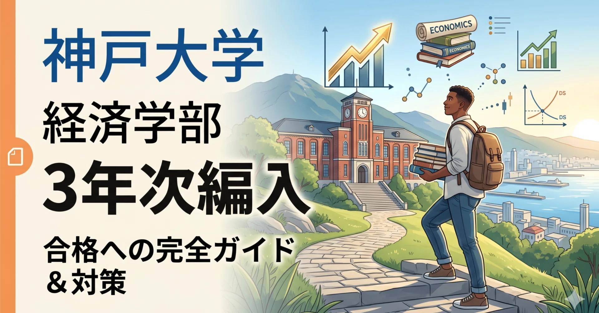 神戸大学経済学部3年次編入試験 合格体験記｜試験内容・対策方法・使用
