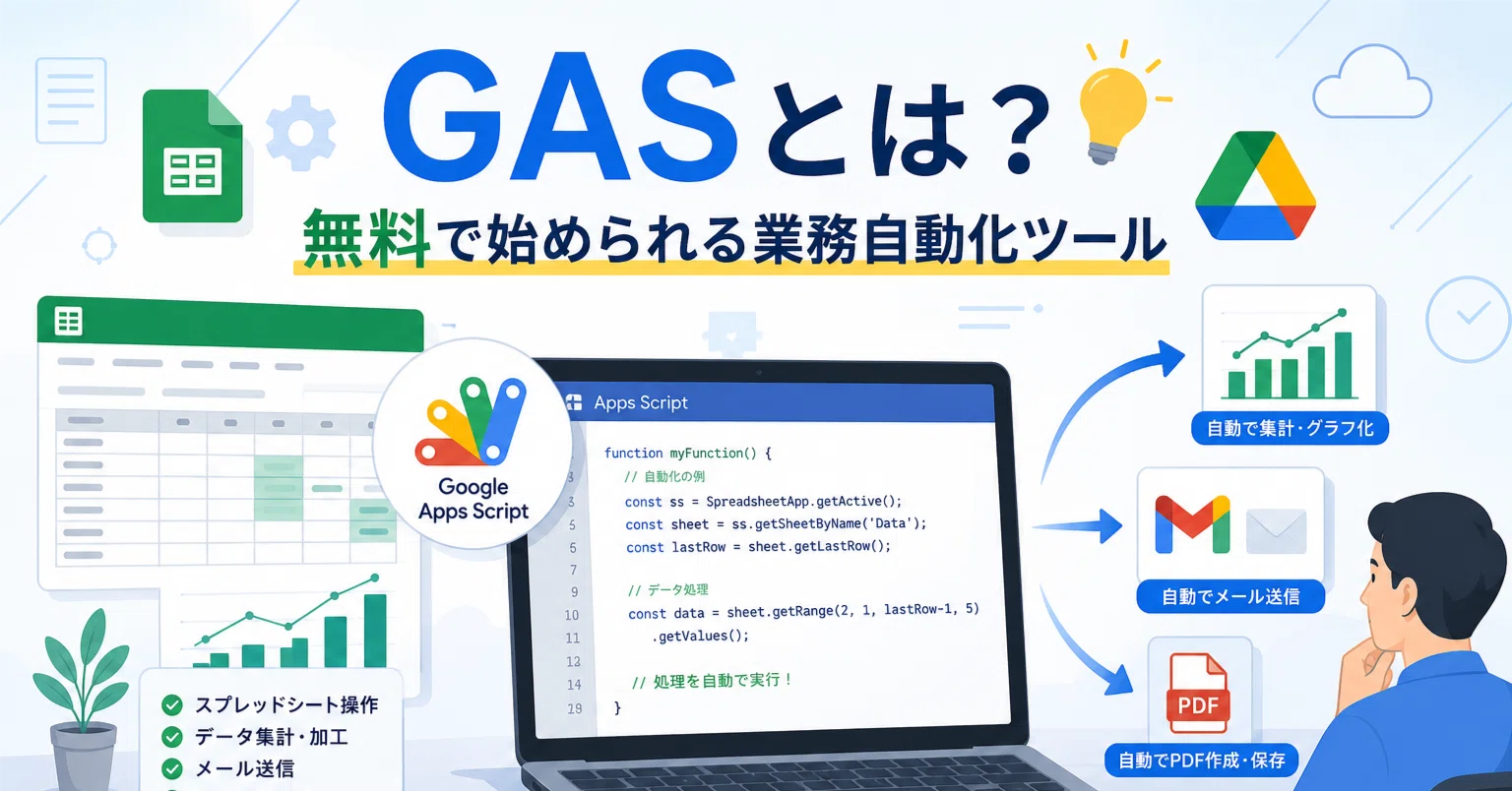 GASとは？～無料で始められる業務自動化ツールGoogleAppsScriptの