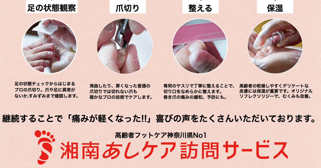 高齢者施設 訪問フットケア衛生管理について 高齢者を足から笑顔に 中西薫 Note