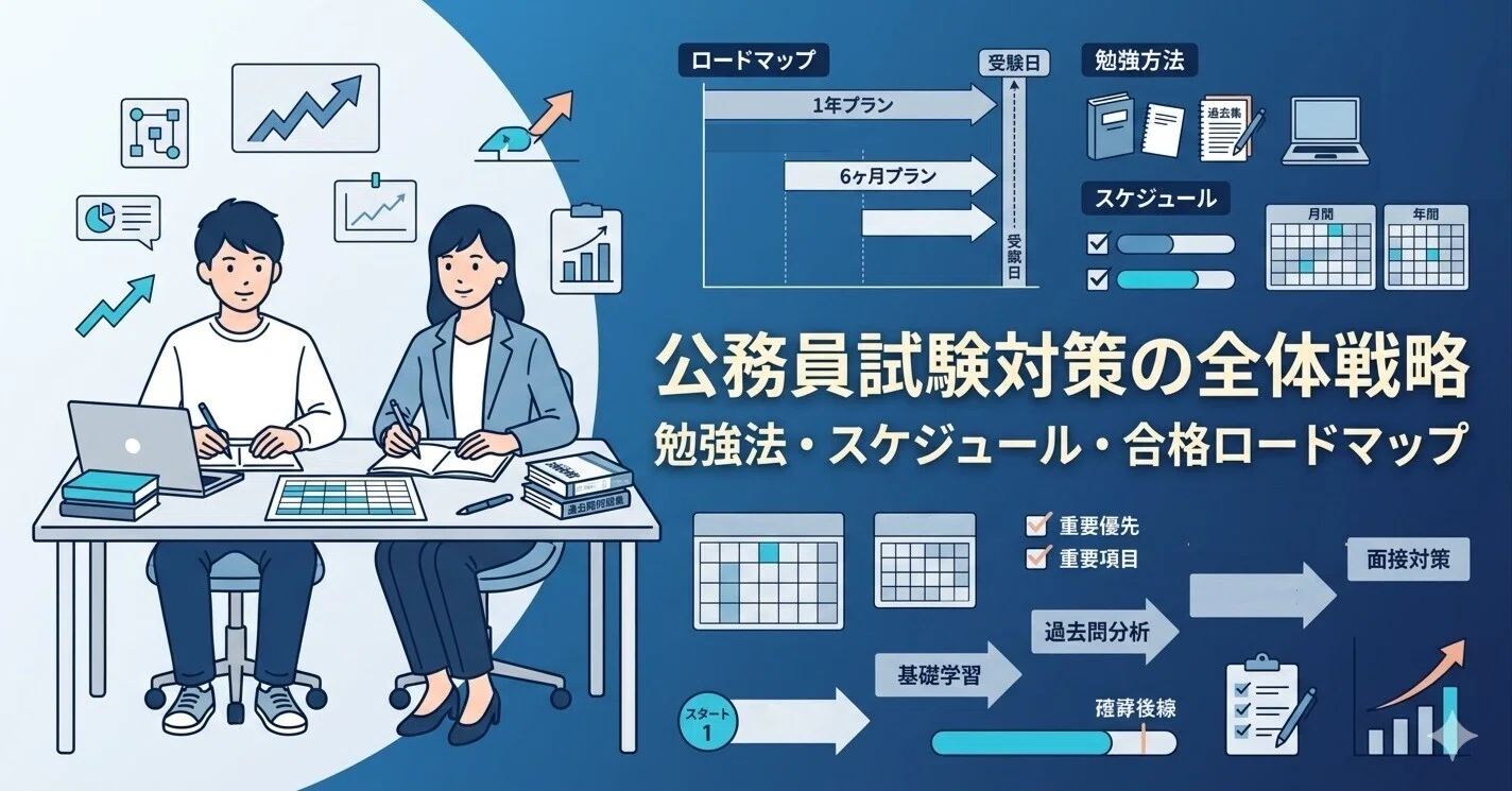 公務員試験対策の全体戦略｜勉強法・スケジュール・合格ロードマップ 
