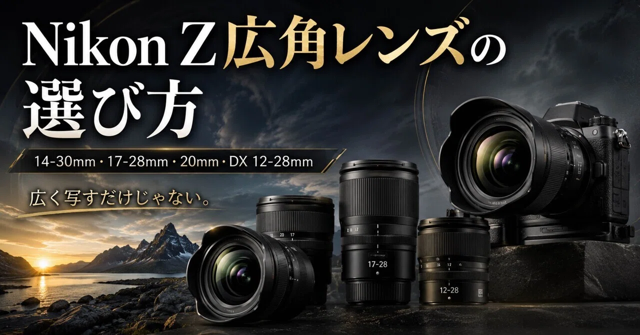 Nikon Z広角レンズの選び方｜14-30mm・17-28mm・20mm・DX 12-28mmで
