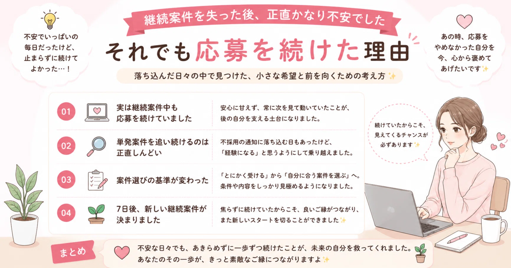 継続案件を失った後、正直かなり不安でした｜それでも応募を続けた理由 