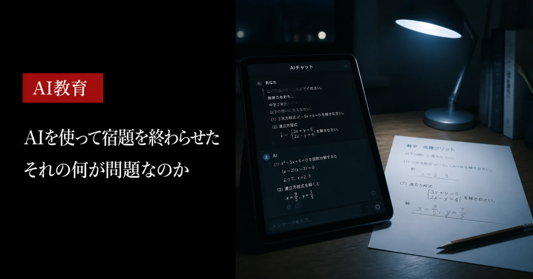 My child finished their homework using AI. What is the problem with ...