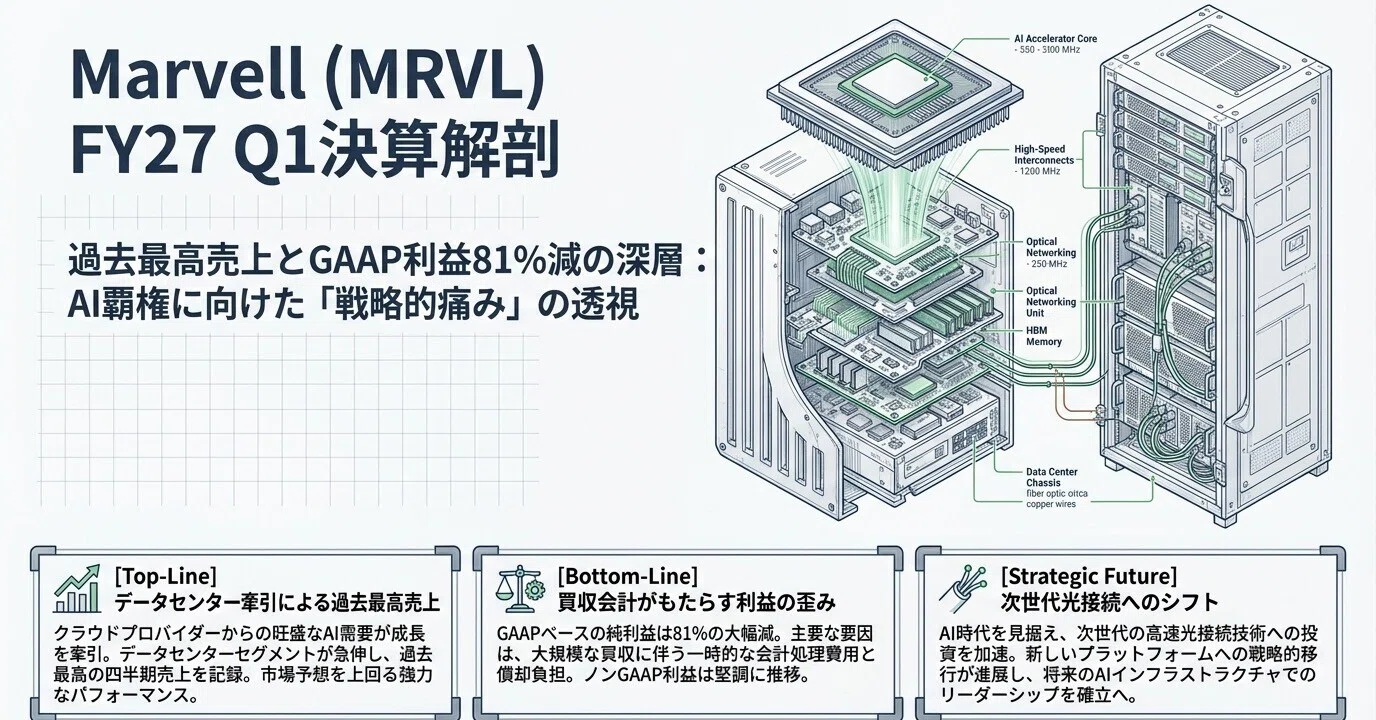 MRVL2027 Q1決算分析 ➖過去最高売り上げも利益大幅減の理由｜かいざぁ