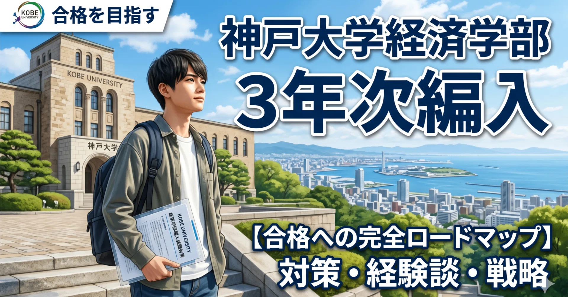 神戸大学経済学部3年次編入試験 合格体験記｜試験内容・対策方法・使用