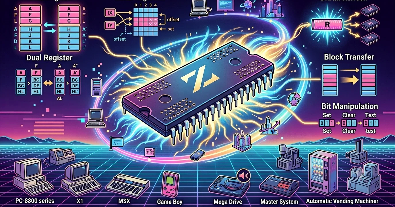レトロPC】ついに50周年！伝説の8ビットCPU「Z80」の魅力をいま改めて