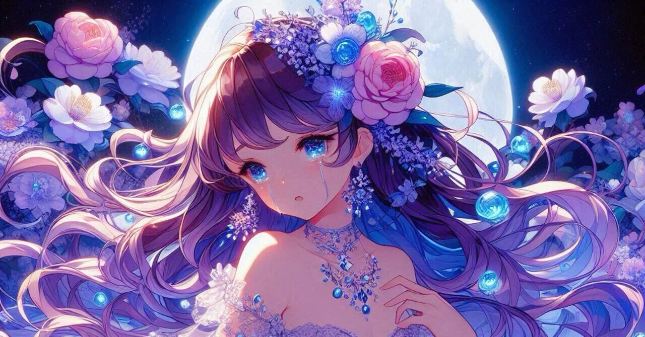 はな⭐︎ くすみブルー+桃ツイード+水光295番+煌めき+夜空+藤色 感情の欠片| 蒼涙の夏椿｜松本渚沙 yuuren_works