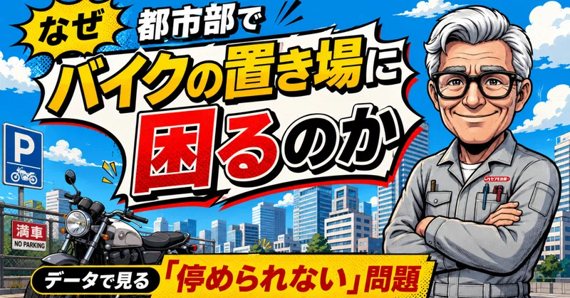 なぜ都市部でバイクの置き場に困るのか｜データで見る停められない問題