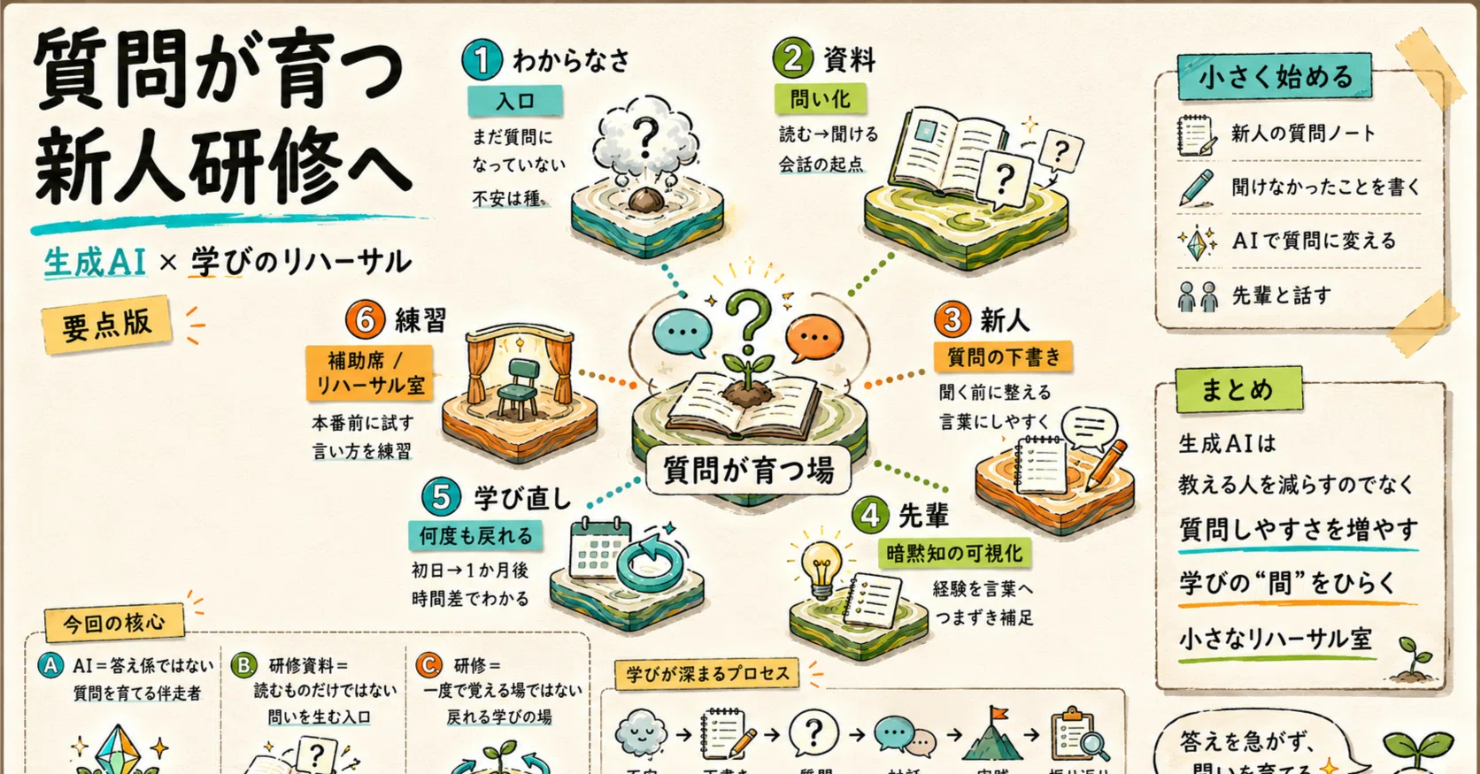 生成AIは、新人研修を「教える時間」から「質問が育つ時間」に変え