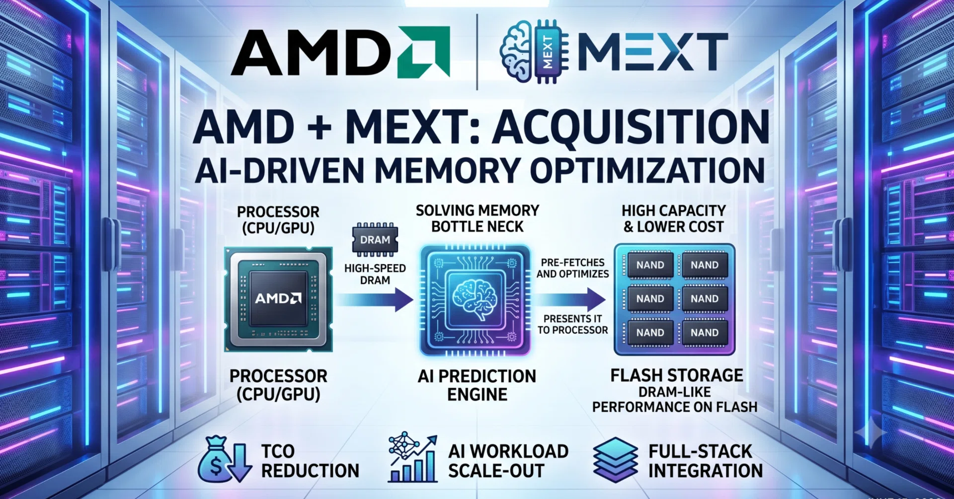 技術解説】AMDがメモリ最適化の「MEXT」を買収。AI時代のデータ