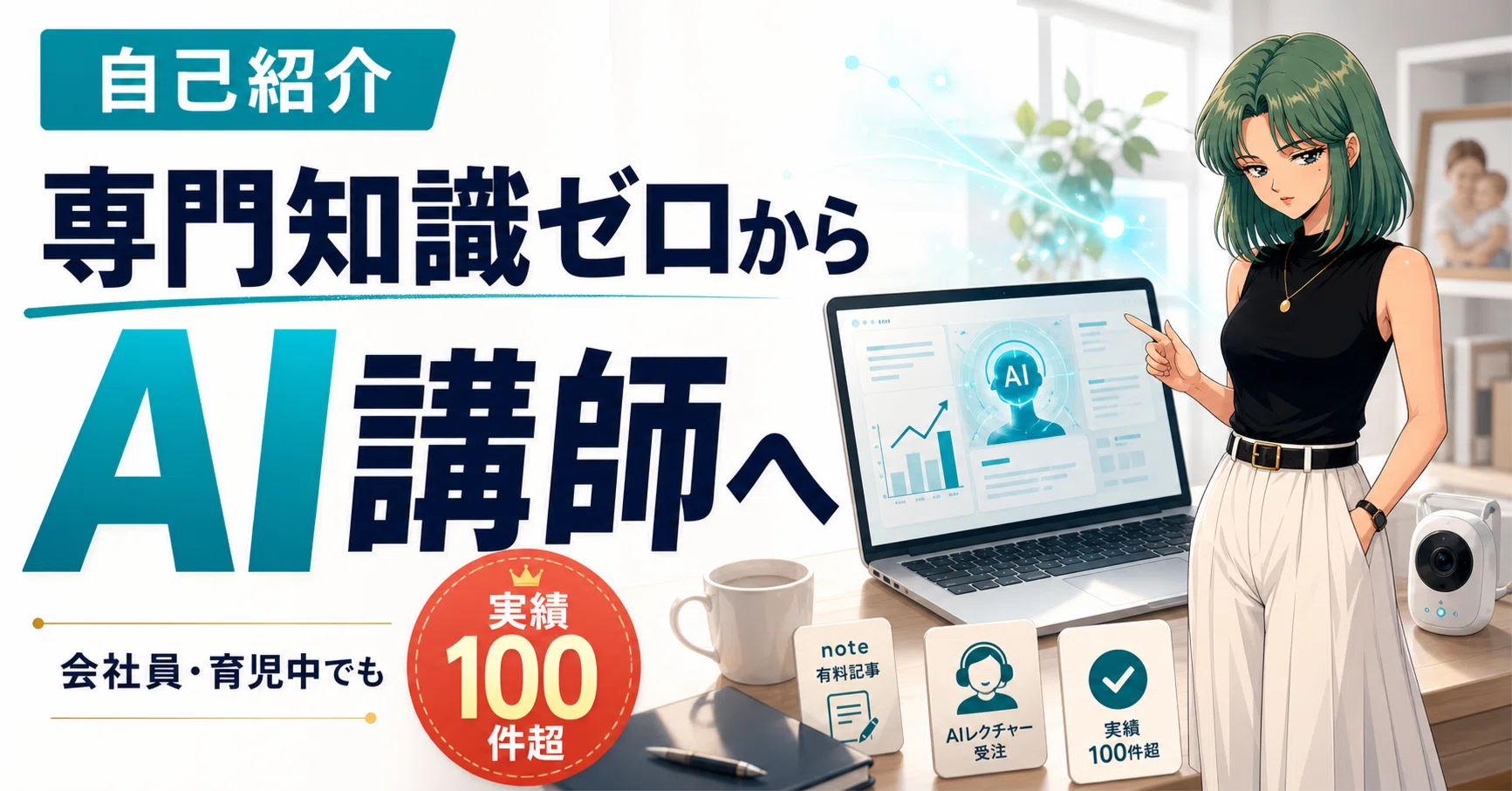 自己紹介】専門知識ゼロの会社員が、AIで有料記事を売って、人に教える