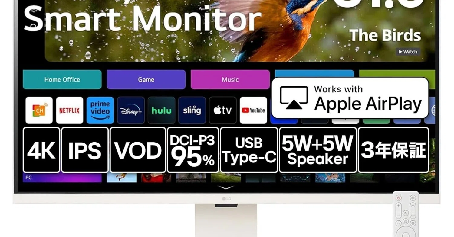 デスクにテレビとモニターを一台で——LG 32SR83U-W、4K Smart Monitorの 