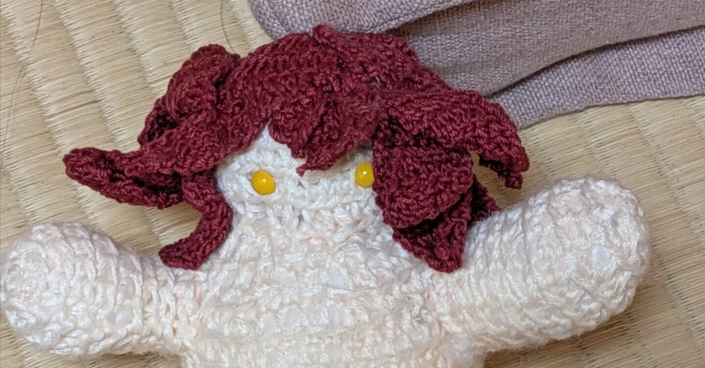 編みぐるみ オーダーサンプル 落札禁止 自創作キャラの編みぐるみをつくってみた話｜天萌 愛猫（アマキザシ