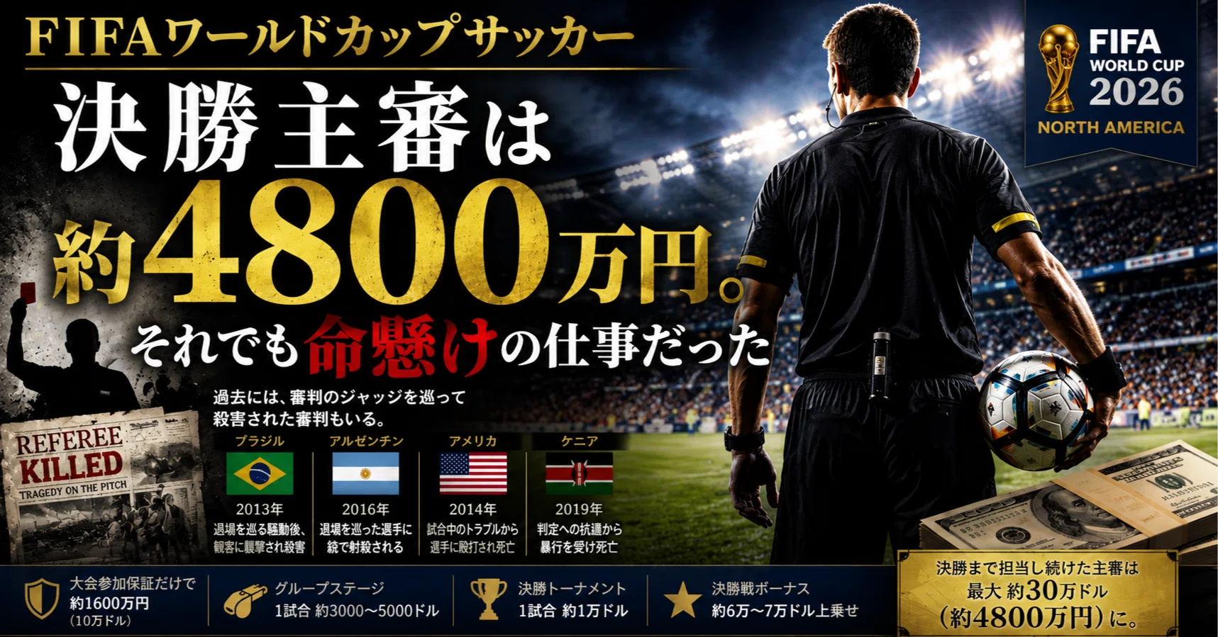 The final match referee gets about 48 million yen!? The reason why