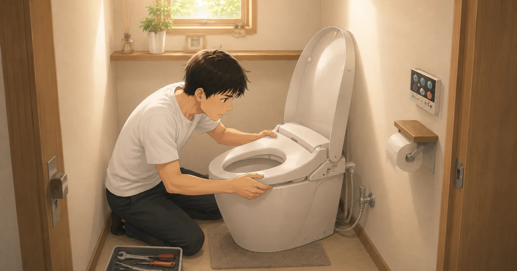 ウォシュレットをDIYで交換！？｜23年使った温水洗浄便座を自分で