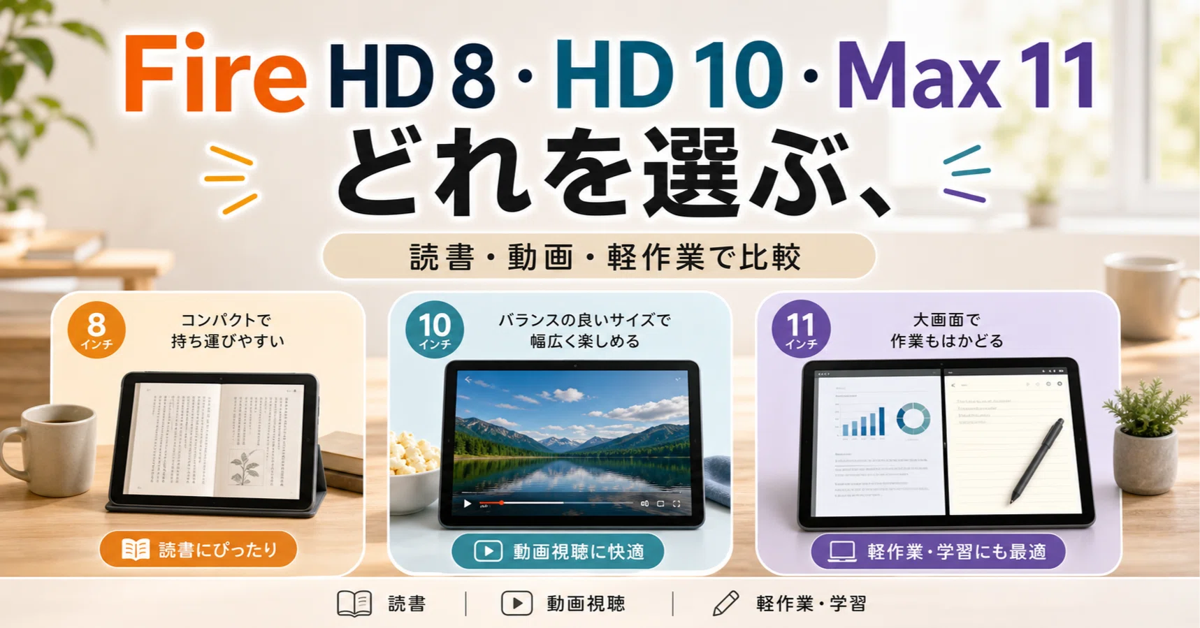Fire HD 8・HD 10・Max 11、どれを選ぶ｜AIと人の接点