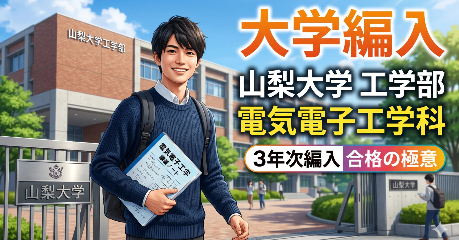 山梨大学工学部3年次編入試験 合格体験記｜試験内容・対策方法・使用