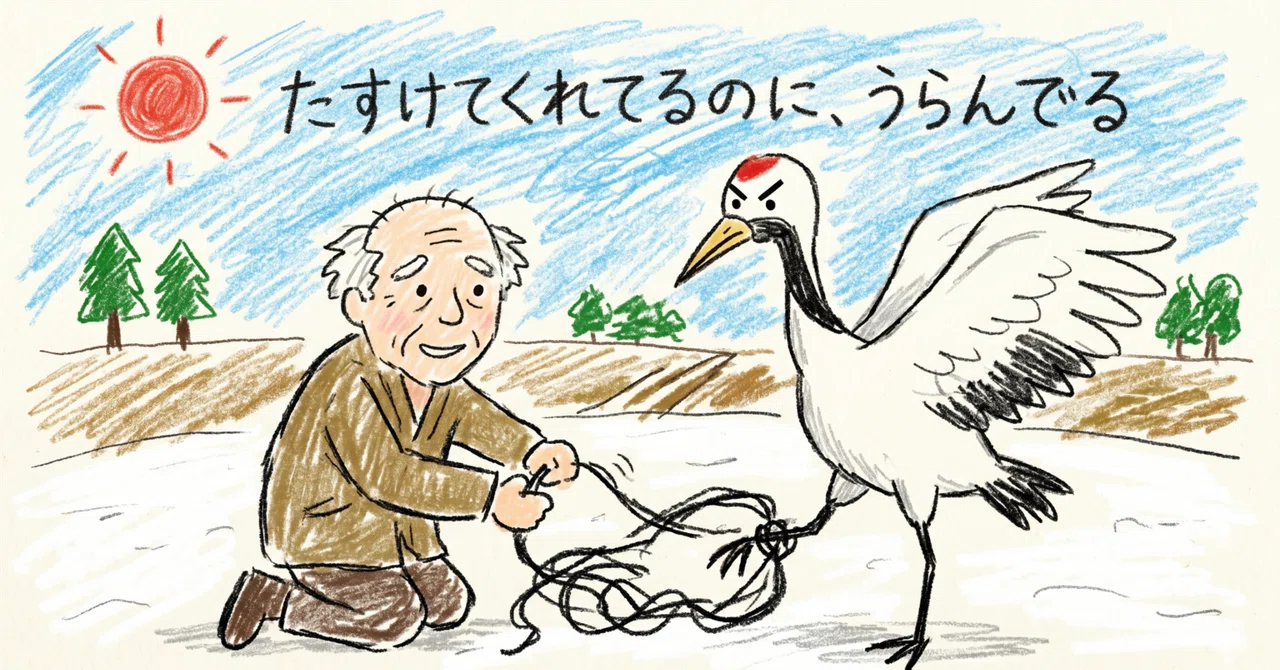 「鶴の逆恨み」現象──助けてくれた人を恨む弱者心理について。|神奈川のマーケティングマネージャー