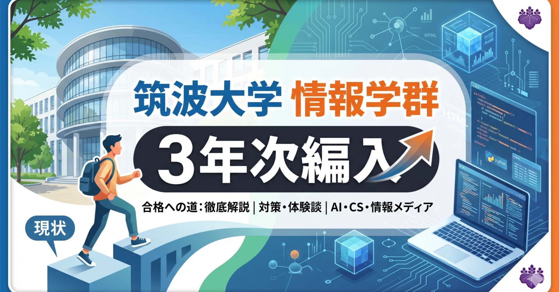 筑波大学情報学群情報メディア創成学類3年次編入試験 合格体験記｜試験