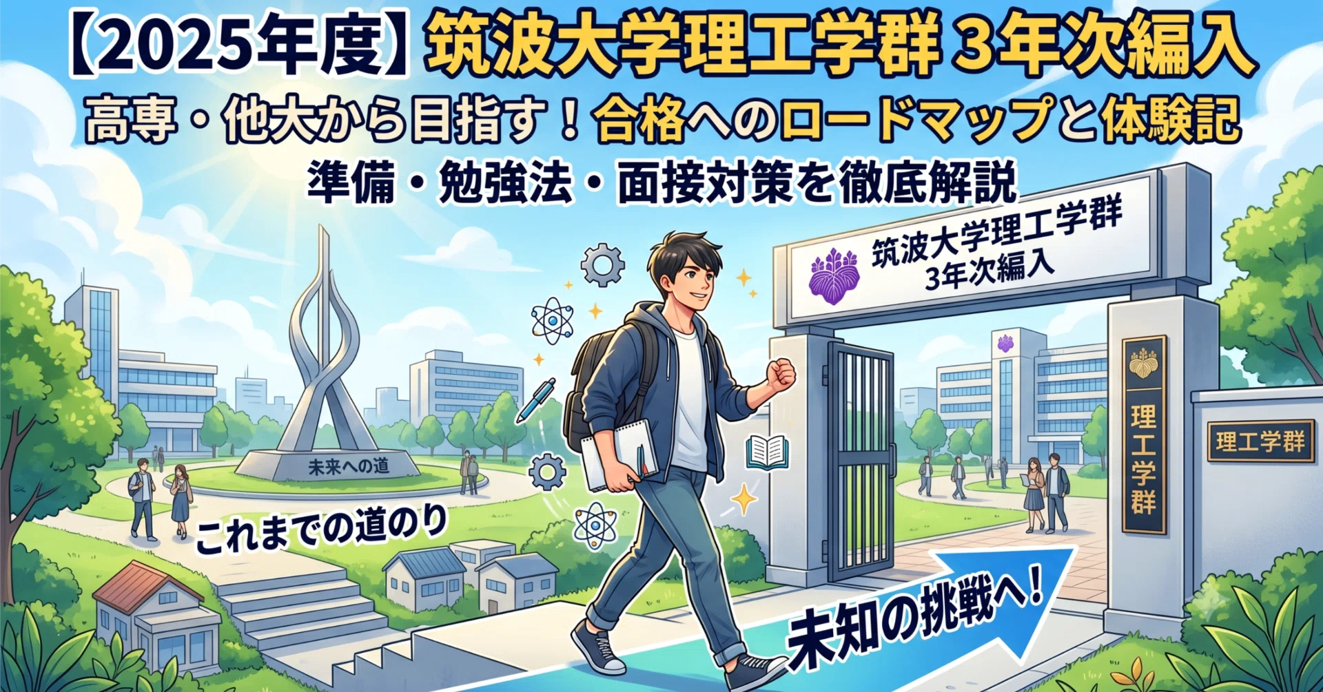 筑波大学理工学群3年次編入試験 合格体験記｜試験内容・対策方法・使用