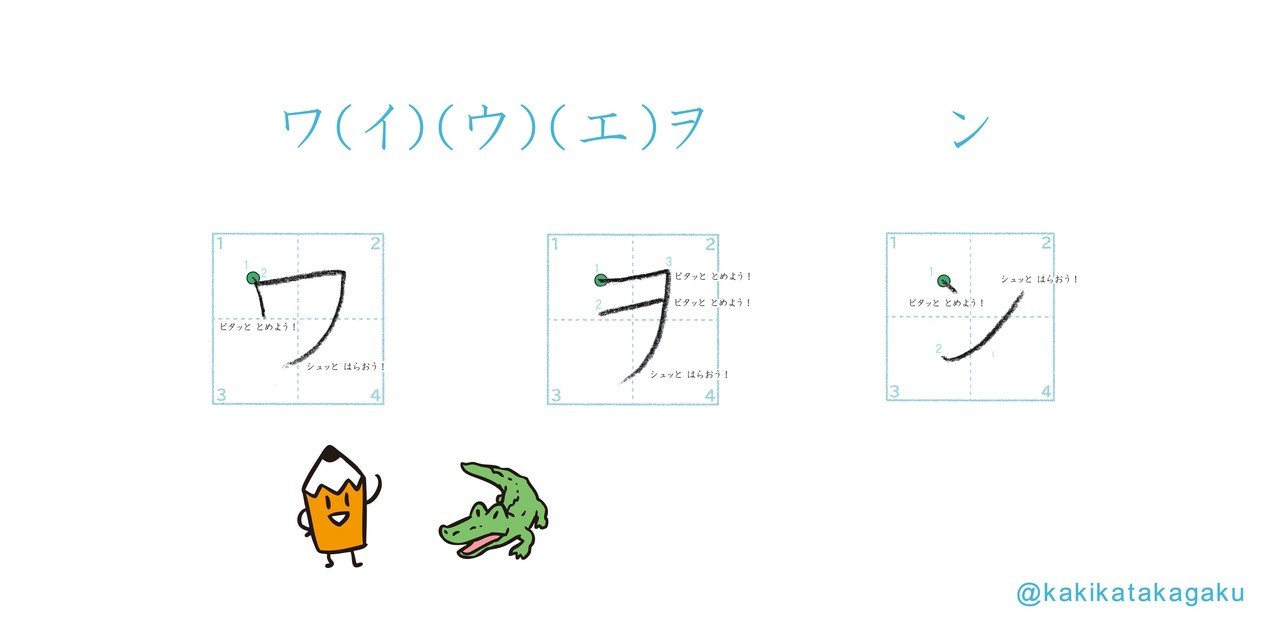 その４１ カタカナのおけいこ ラリルレロ ワ イ ウ エ ヲ ン かきかた科学 Note