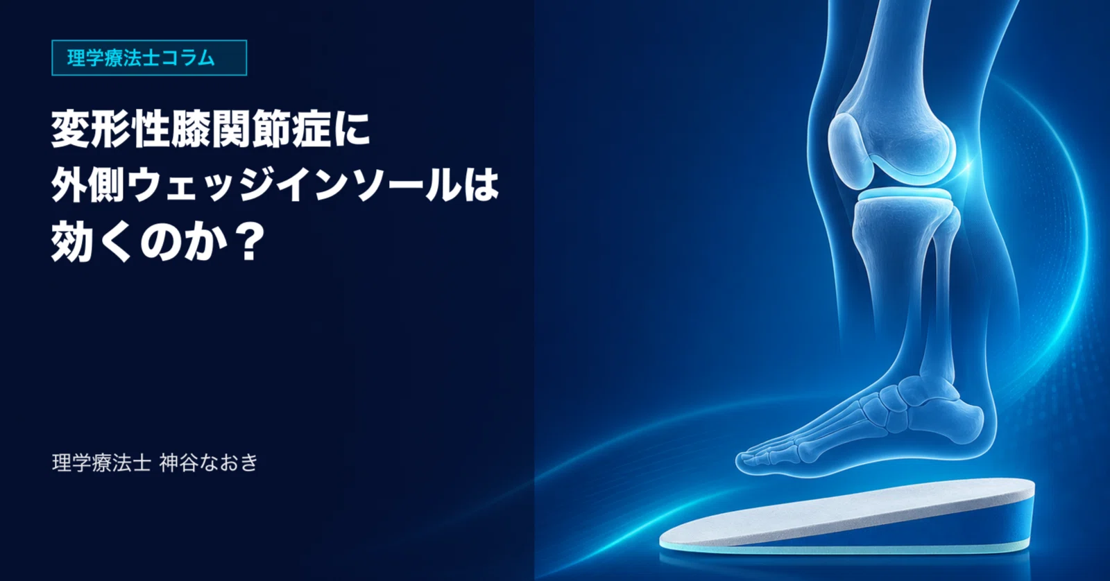 変形性膝関節症に外側ウェッジインソールは効くのか？｜神谷なおき