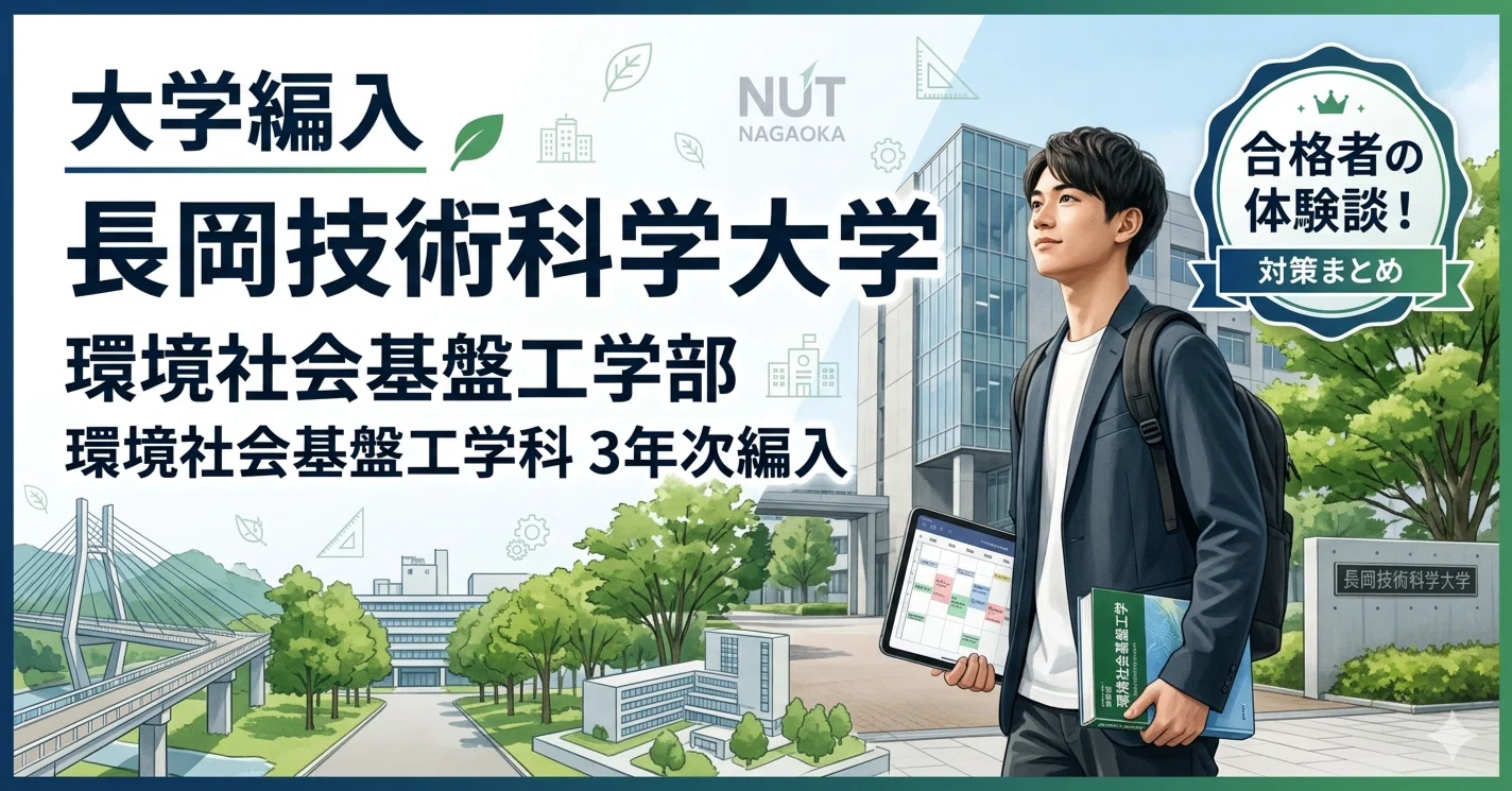 長岡技術科学大学環境社会基盤工学部環境社会基盤工学科3年次編入試験