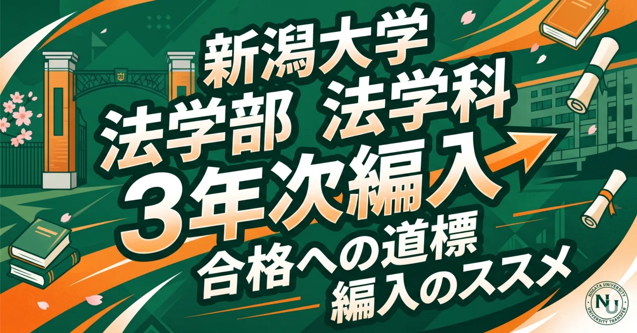 新潟大学法学部3年次編入試験 合格体験記｜試験内容・対策方法・使用 