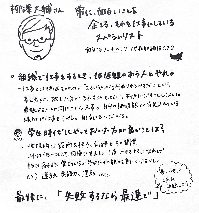 第5回講義 面白法人カヤック代表取締役ceo柳澤大輔さん モエ Note