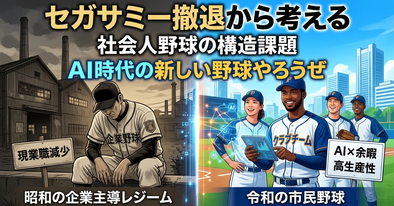 セガサミーはなぜ社会人野球を辞めるのか？〜一企業の問題ではない