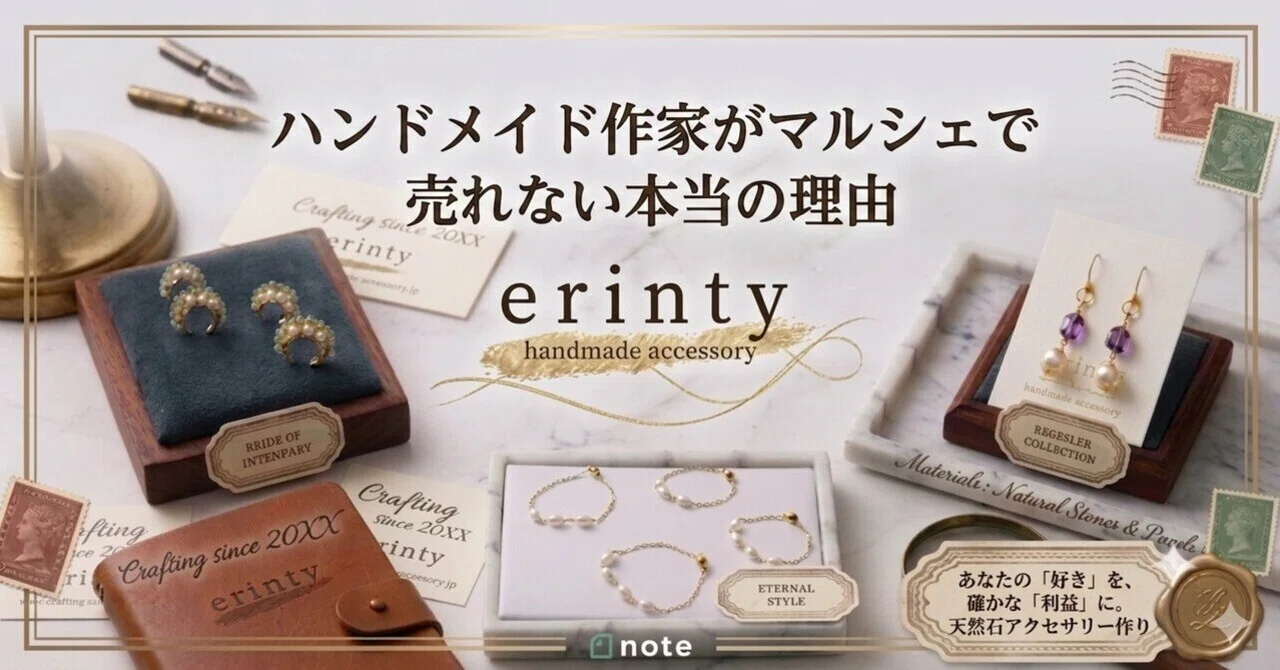 ハンドメイド作家がマルシェで売れない本当の理由｜erinty(エリンティ