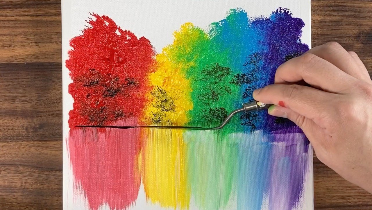 アクリル絵の具を使用した カラフルな木 の描き方 初心者が簡単に絵を描く方法 Junya Art Note アクリル絵の具を使用した カラフルな木 の描き方 初心者が簡単に絵を描く方法 Junya Art Note