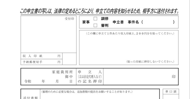 認知調停1  必要資料