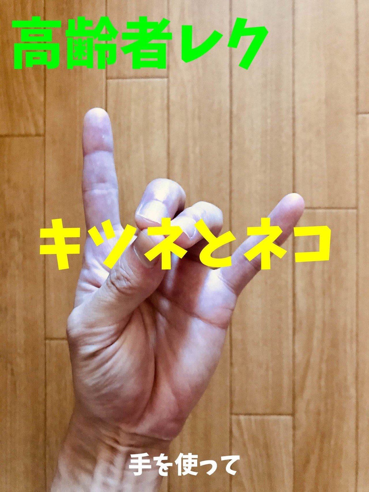 おうちレク【高齢者指体操】手を使って『キツネとネコ