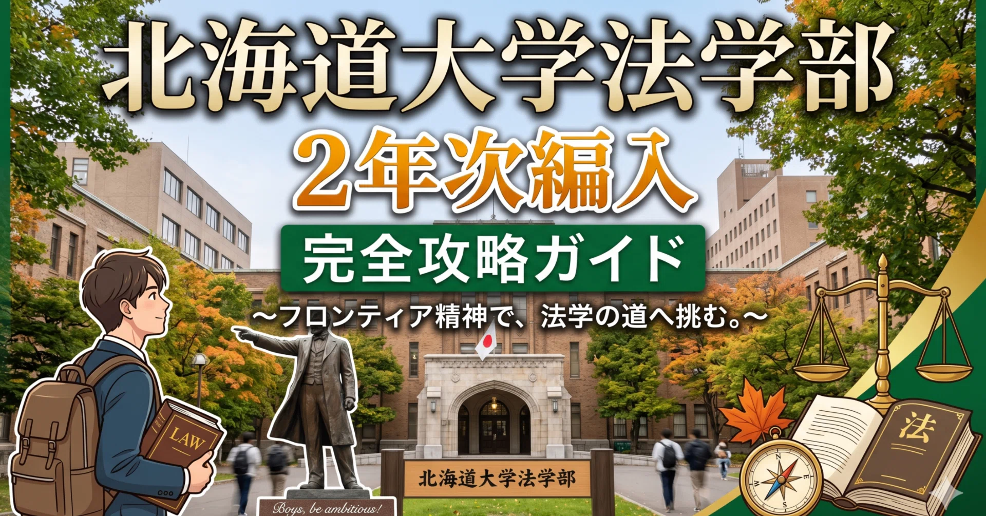 北海道大学法学部2年次編入試験 合格体験記｜試験内容・対策方法・使用