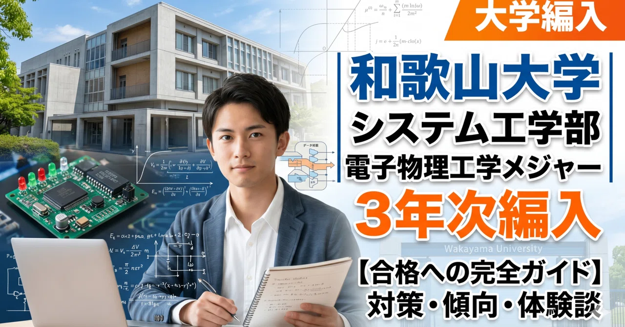 和歌山大学システム工学部電子物理工学メジャー3年次編入試験 合格体験