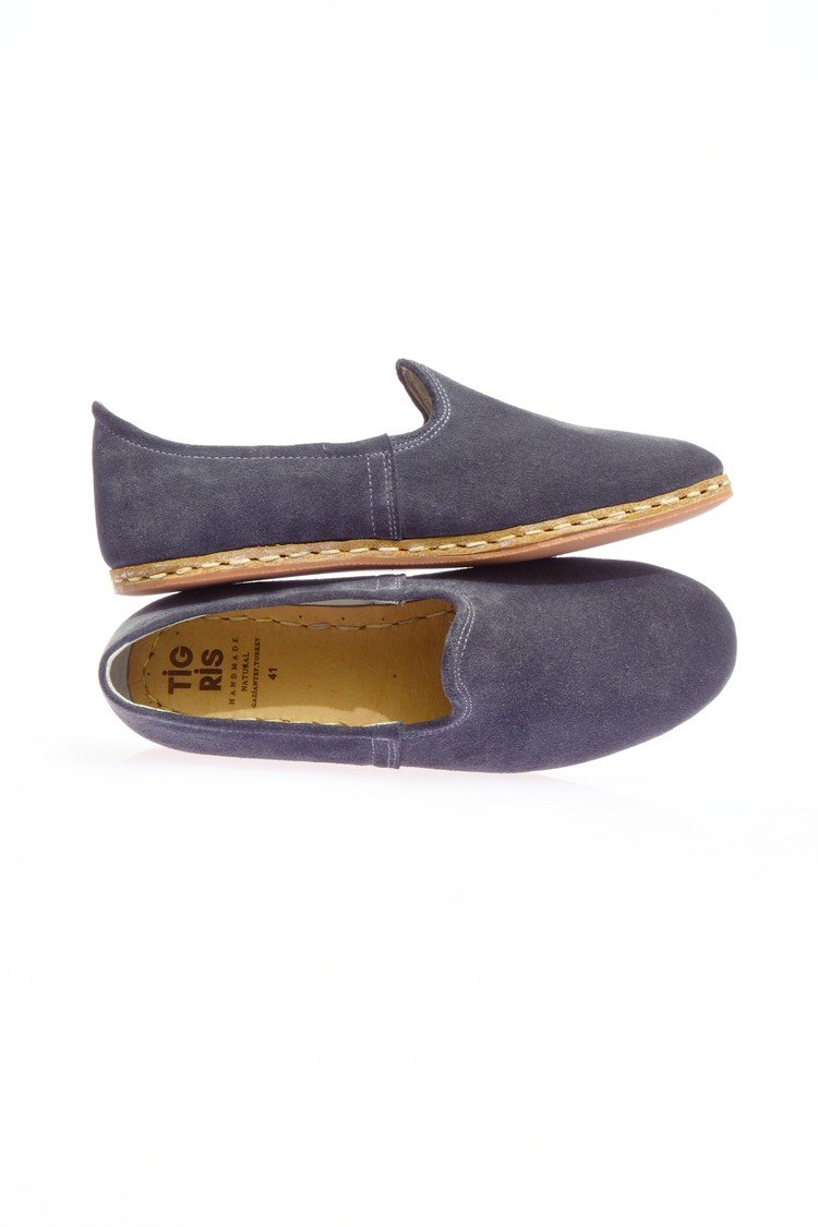 Handmade Atlantic Blue Leather Shoes