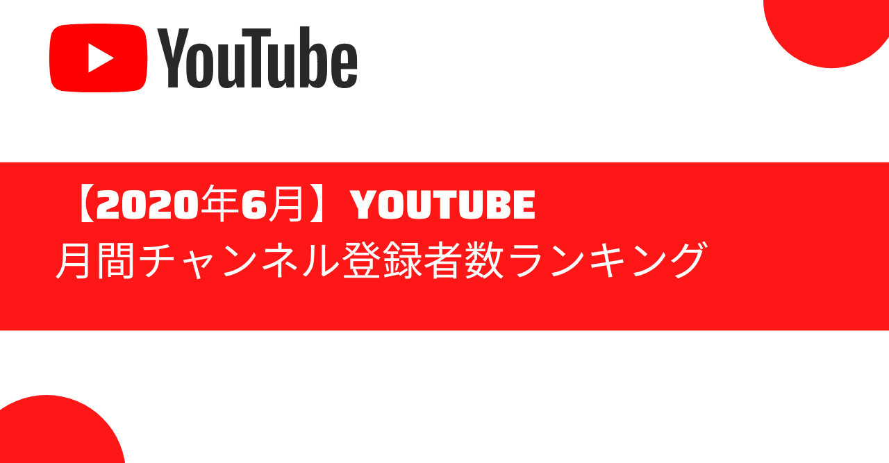 年6月 Youtube月間チャンネル登録者数ランキング Top10 株式会社メディアエクシード デジタルマーケティング Note 年6月 Youtube月間チャンネル登録者数ランキング Top10 株式会社メディアエクシード デジタルマーケティング Note