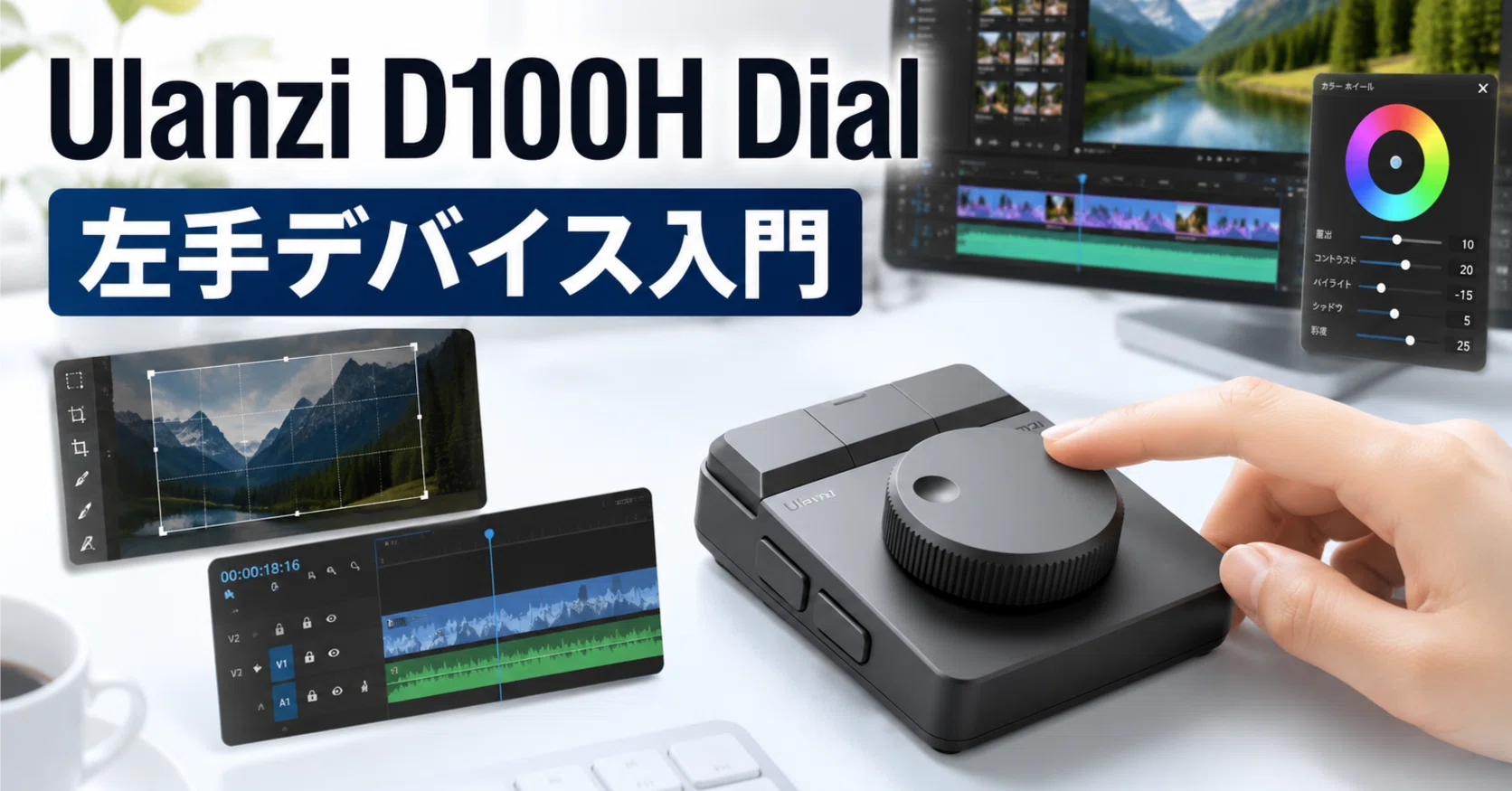 Ulanzi 動画編集　ダイヤル　左手デバイス 動クリ！Ulanzi D100H Dial｜デスク日和