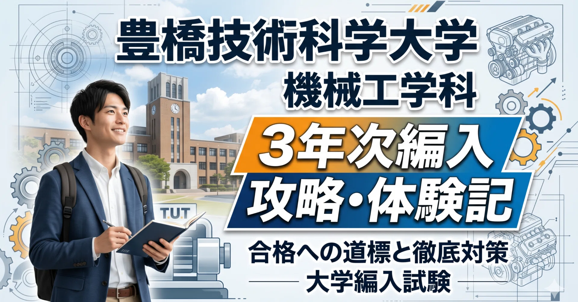 豊橋技術科学大学　編入学試験過去問　21年分！ 豊橋技術科学大学機械工学科3年次編入試験 合格体験記｜試験内容・対策