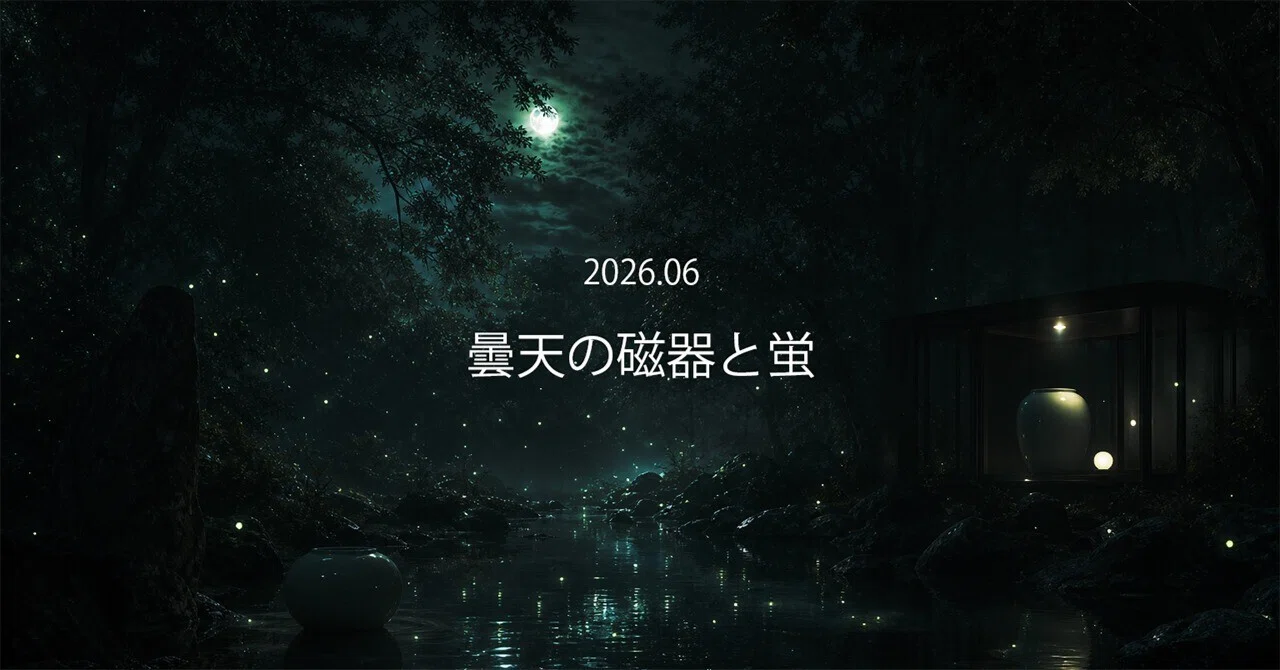 曇天の磁器と蛍｜eme_color.archive