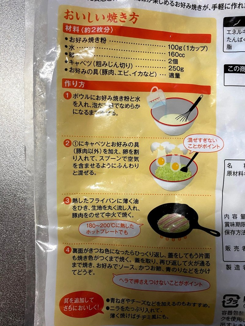 お好み焼き Cookinglog Note お好み焼き Cookinglog Note