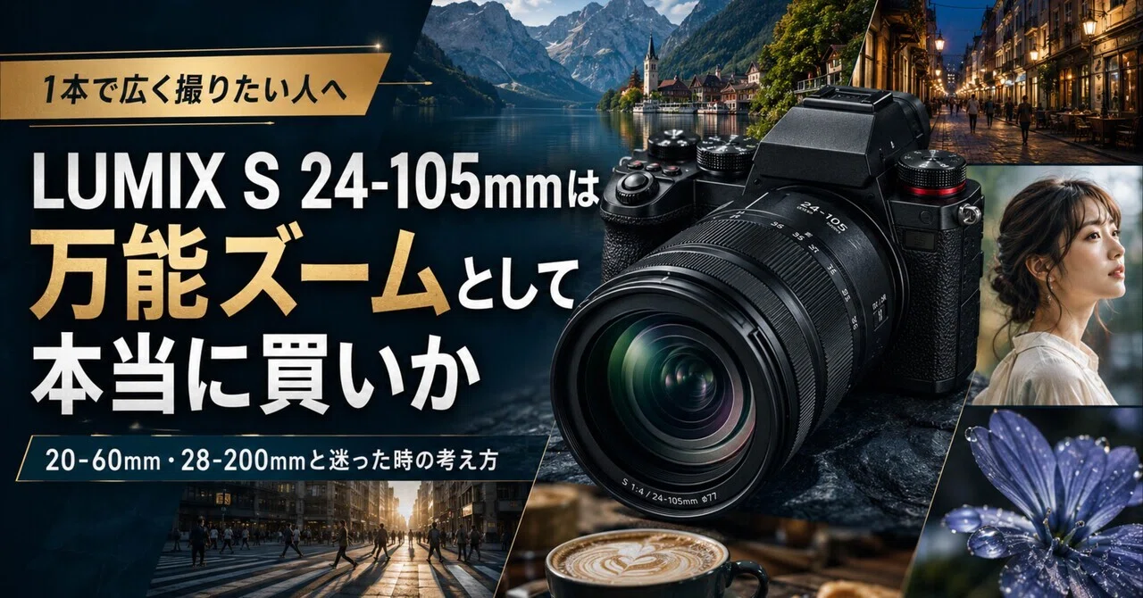 【美品】LUMIX S 20-105mm F4.0 ズームレンズ LUMIX S 24-105mmは万能ズームとして本当に買いか｜20-60mm・28-200mm