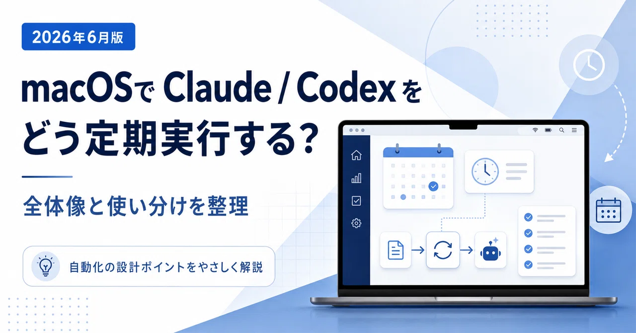 Routine Codex 【2026年6月版】macOSでClaude/Codexを定期実行する全手段と使い分け(cron・launchd・Routines・Codex ...