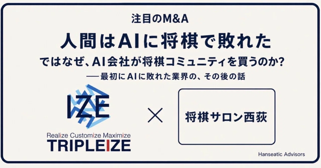 人間はAIに将棋で敗れた。ではなぜ、AI会社が将棋コミュニティを買う