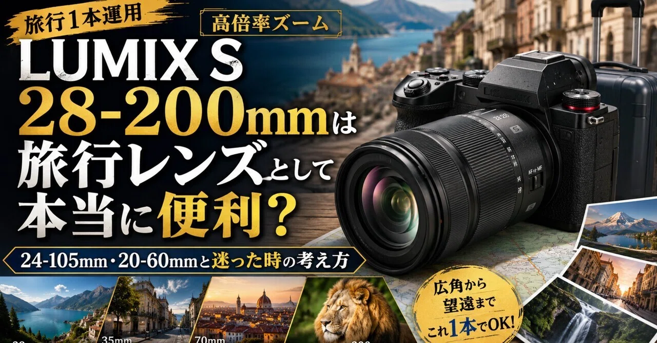LUMIX S 28-200mmは旅行レンズとして本当に便利か｜24-105mm・20-60mm