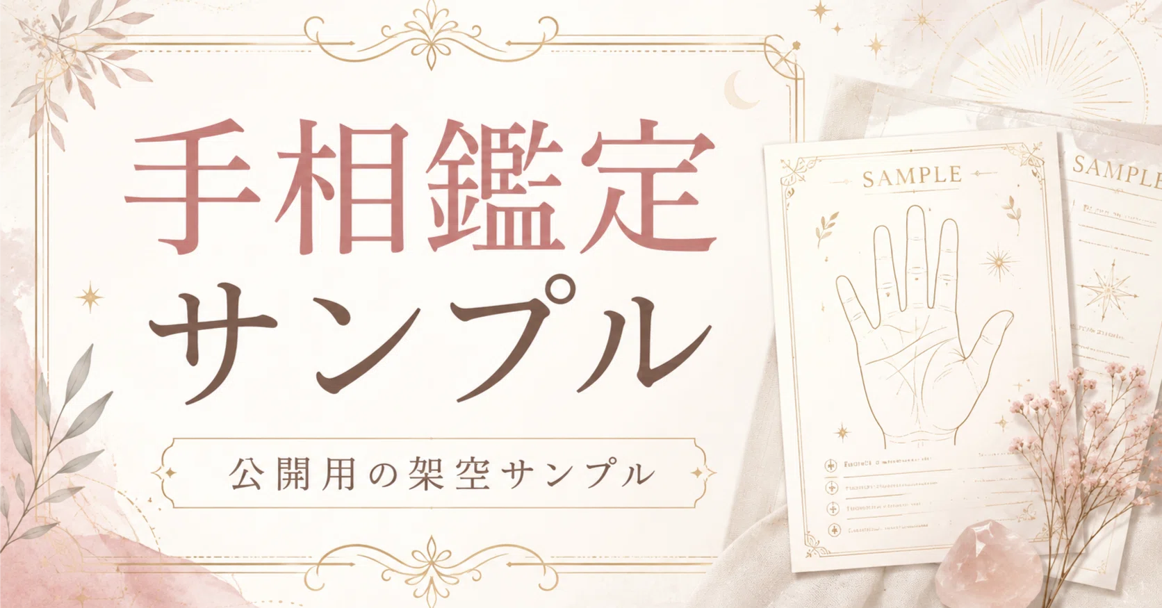 鑑定書サンプル｜手相パート抜粋～手相鑑定サンプル～｜【占い師 