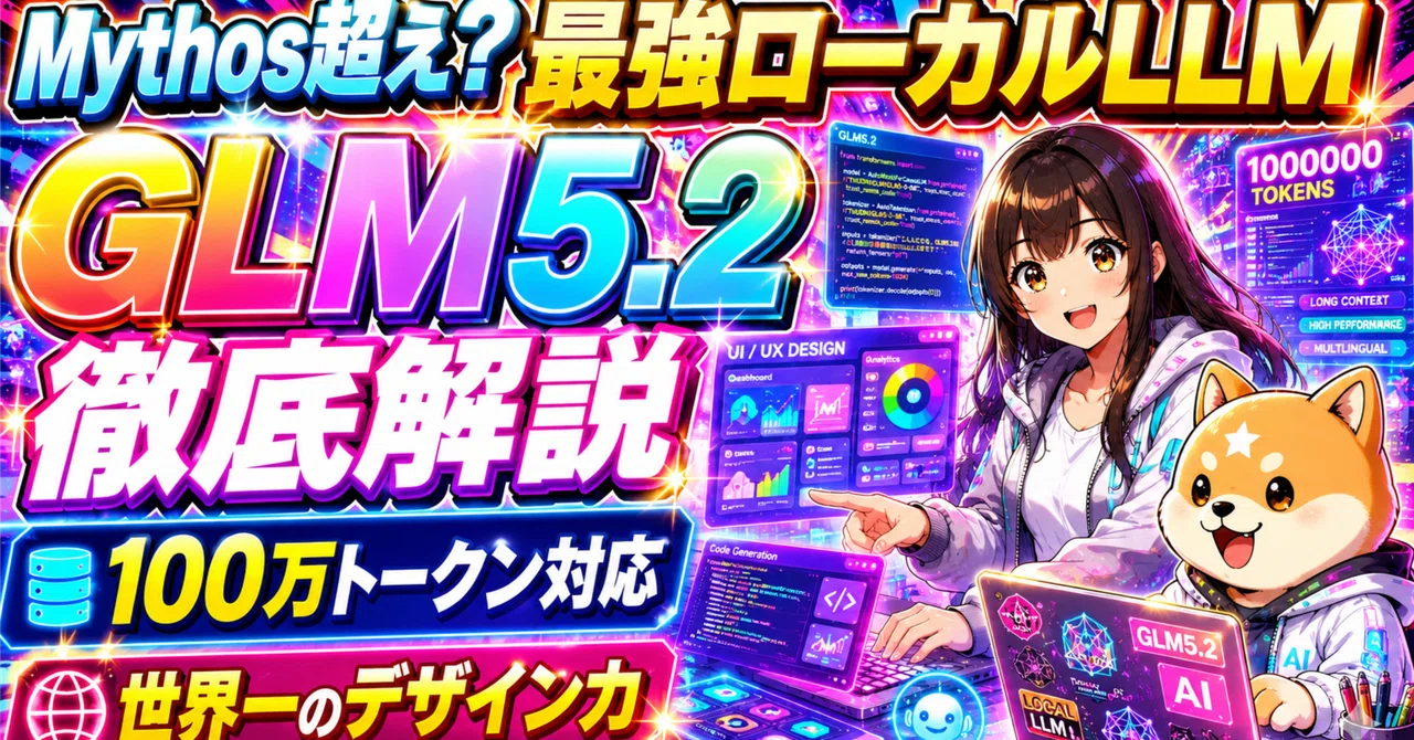 GLM-5.2がClaude Fable5のスコアを一部超える！最強オープンソース・ローカルLLMの性能・メカニズムの全貌に迫る
