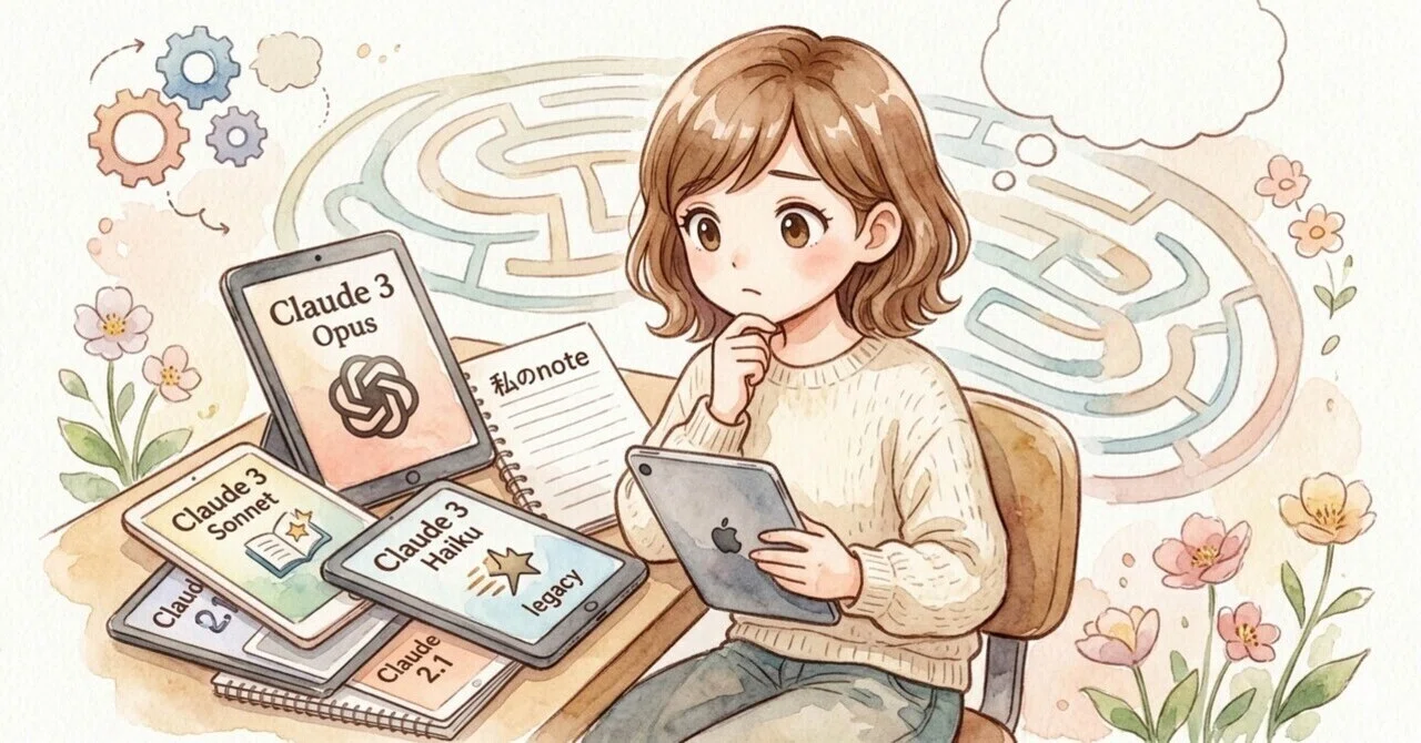 Claudeのモデル多すぎ問題。note書くなら結局どれを選べばいい?
